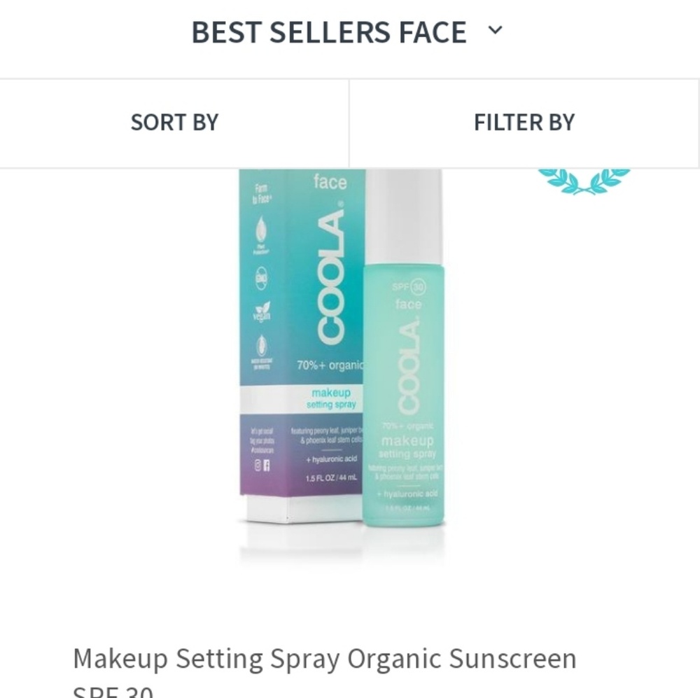 Coola makeup setting spray